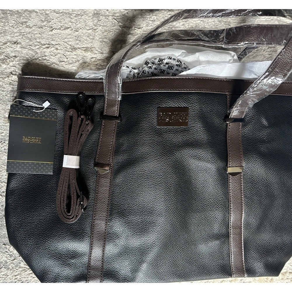 Badgley Mischka Pebble Vegan Leather Tote Weekender Travel Bag NWT - Picture 8 of 11